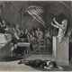 An 1892 lithograph depicting the trial, complete with special effects!
